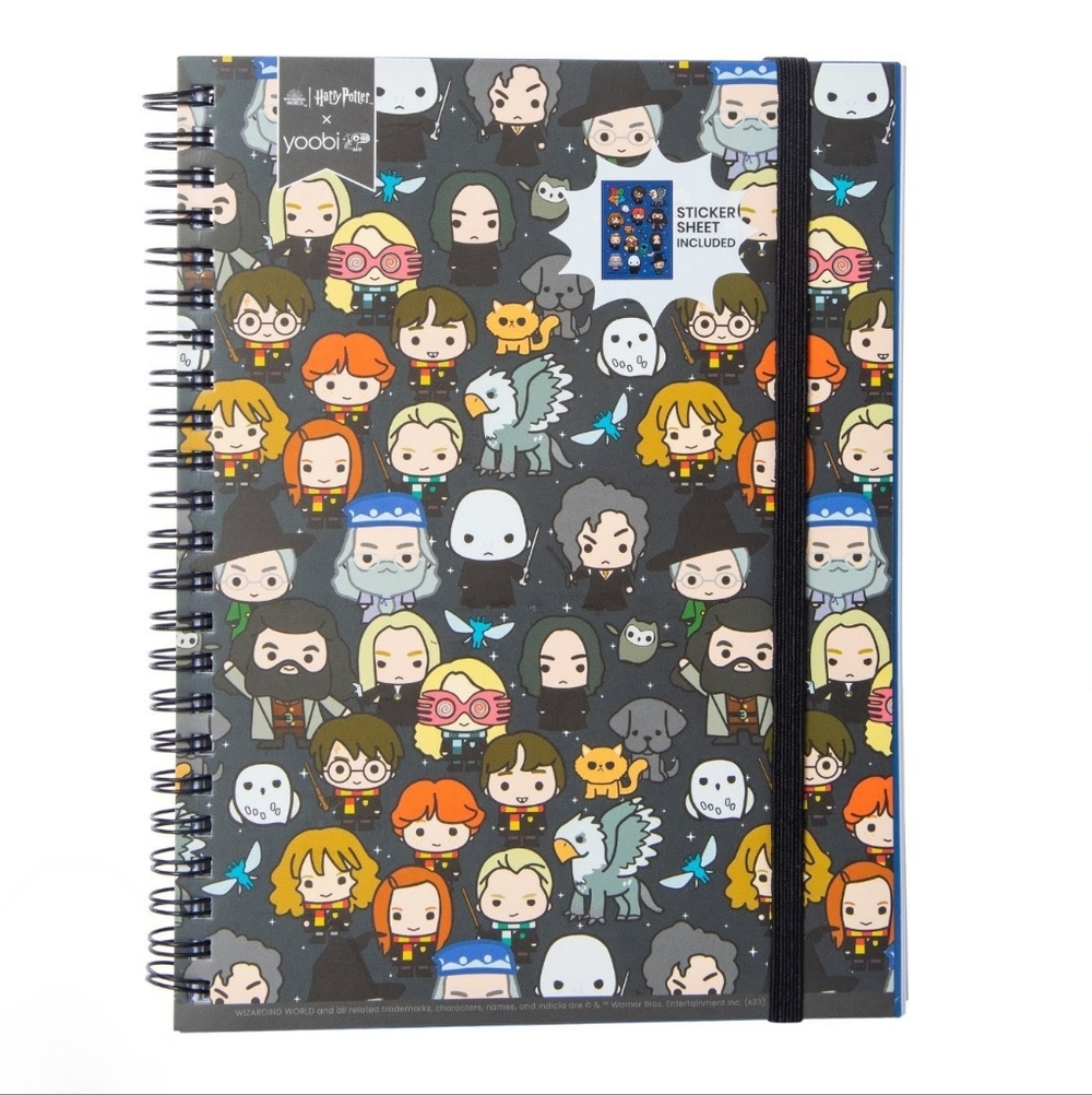 NWT Harry Potter Spiral Notebook with Sticker Sheet